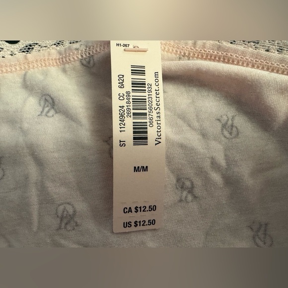 Victoria’s Secret Pale Pink Lace Trim Logo Panties Women’s Size Medium - Picture 7 of 8